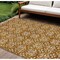 Homeroots 8' X 10' Copper And Beige Floral Washable Indoor Outdoor Area Rug 595982 - alternate 1