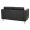 Office Star Atlantic Loveseat, Black ATL52-R107 - alternate 3