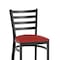 Flash Furniture HERCULES Black Ladder Back Metal Restaurant Barstool - Red Vinyl Seat XU-DG697BLAD-BAR-RDV-GG - alternate 4