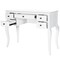 Homeroots 40" White Acacia Wood Writing Desk With Five Drawers 389451 - alternate 4
