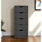 Homeroots 18" Gray Five Drawer Standard Chest 546382 - alternate 4