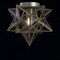 Jonathan Y Stella 12" Moravian Star Metal/Clear Glass LED Flush Mount, Gold/Clear JYL9035B - alternate 2