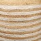 Homeroots 18" Natural And White Jute Blend Cylinder Striped Pouf Ottoman 551558 - alternate 8