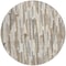 Homeroots 8' Ivory And Beige Round Striped Washable Indoor Outdoor Area Rug 609038 - alternate 4