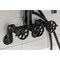 Kingston Brass 7-Inch Adjustable Wall Mount Clawfoot Tub Faucet, Matte Black AE8150RX - alternate 4