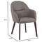 Leisuremod Elias Dining Chair Upholstered in Leather Velvet and Powder Coated Iron Legs EDC21DGR - alternate 3