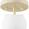 Jonathan Y Marcel Bistro 7.75" 1-Light Bohemian Farmhouse Iron/Frosted Glass LED Semi Flush Mount, Beige/White JYL7499B - alternate 3
