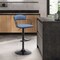 Armen Living Nash Adjustable Black Wood Bar Stool in Blue Fabric with Black Metal LCNABABLKBLU - alternate 4