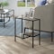 Homeroots 24" Black And Clear Glass And Steel End Table With Two Shelves 544198 - alternate 4
