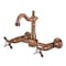 Kingston Brass Two-Handle Wall Mount Bridge Kitchen Faucet, Antique Copper KS244BEXAC - alternate 1