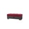 Homeroots 50" Burgundy Black Brown Microfiber Tufted Storage Ottoman 608877 - alternate 4