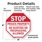 Signmission Stop Private Property No Hunting or, 6 Inch X 6 Inch, Plastic Sign OC-P-6-207 - alternate 6