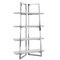 Homeroots 69" Light Gray Stainless Steel Four Tier Etagere Bookcase 544731 - alternate 3