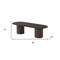 Homeroots 86" Walnut Wood Double Pedestal Base Oval Dining Table 720677 - alternate 3