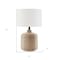 Homeroots 20" Natural Rattan Table Lamp With White Drum Shade 524401 - alternate 5