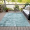 Homeroots 5' X 8' Blue And Ivory Abstract Washable Indoor Outdoor Area Rug 602744 - alternate 3