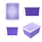 Storex 4 Gallon Storage Bin with Lid, Purple 61438U06C - alternate 3