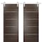 Sartodoors Sliding Double Barn Doors with Hardware, Planum 0020 Chocolate Ash, 13FT Rail Hangers Sturdy Set, M PLANUM0020DB-S-CA-36 x 84 (2* 18x84) - alternate 1