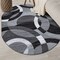 World Rug Gallery Contemporary Abstract Circles Soft Area Rug 5 ft x 7 ft Oval Gray 105GRAY5OV - alternate 1