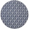 Homeroots 8' Blue Round Floral Indoor Outdoor Area Rug 527647 - alternate 6