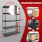 Shuntong Atlas 5-Tier 36 in.W x 18 in.D x 72 in.H Heavy Duty Storage Shelving Load 4000 Lbs, Laminated Board, Dark Grey ATB-D36-18-72-5B - alternate 4