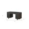 Homeroots 63" Gray Metal Executive Desk With Two Cabinets Three Drawers 491402 - alternate 3