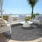 Homeroots 8' Charcoal And Gray Round Abstract Washable Indoor Outdoor Area Rug 594925 - alternate 4