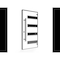 Vdomdoors Front Exterior Prehung Steel Door Ronex0131 Black Enamel Transom Window Sidelite Stainless Inserts RONEX0131EXD-BLK-W36 x H80+16-LH-I - alternate 2