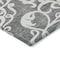 Homeroots 3' X 5' Gray And Ivory Damask Washable Indoor Outdoor Area Rug 614431 - alternate 3