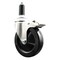 Service Caster 5 Inch 316SS Hard Rubber Swivel 1-1/4 Inch Expanding Stem Caster Lock Brake SCC SCC-SS316TTLEX20S514-HRS-114 - alternate 1