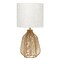 Homeroots 21" Natural Round Table Lamp With Beige Drum Shade 643471 - alternate 2