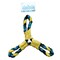 Pet Park Blvd Dog Toy, Fetch, Toss, Tug Toy, Paracord Rope Twisted Tri-Flyer, Yellow US2049 99 - alternate 3