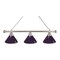 Holland Bar Stool Co Purple 3 Shade Billiard Light, Chrome Fixture BL3CHPurp - alternate 1