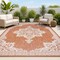 Jonathan Y Arden Vintage Casual Medallion Terra/Cream 3 ft. x 5 ft. Indoor/Outdoor Area Rug SMB300E-3 - alternate 1