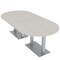 Skutchi Designs Racetrack Conference Table With Power Unit, 48 in W, 96 in L, Ivory HAR-RAC-48X96-DOU-K458-NA - alternate 1