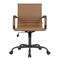 Leisuremod Harris Faux Leather Office Chair - Mid-Back Ergonomic Swivel Desk Chair, Iron Base HOBL19LBRL - alternate 6