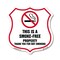 Signmission No Smoking Shield Sign This Is A Smoke F, 12 Inch X 12 Inch, Plastic Sign SHI-P-12-401 - alternate 1