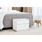 Homeroots Simplistic White Gloss 2 Drawer Nightstand 370748 - alternate 2