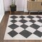 Jonathan Y Draper Classic Geometric Diamond Pattern White/Dark Gray 8 ft. x 10 ft. Area Rug ATH100B-8 - alternate 4