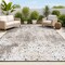 Jonathan Y Duenas High-Low Shabby Damask Cream/Beige/Dark Gray 4 ft. x 6 ft. Indoor/Outdoor Area Rug SBH110A-4 - alternate 1