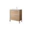 Homeroots 32" Oak Wood Freestanding Bathroom Vanity With White Sink And Two Drawers 627399 - alternate 2
