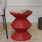 Leisuremod Aura Modern Side Table - Double Hourglass Design, ABS Plastic, Indoor/Outdoor Use AST15R - alternate 4