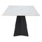 Homeroots 79" White and Black Sintered Stone and Steel Double Pedestal Base Dining Table 572189 - alternate 7