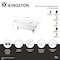 Kingston Brass 66" Cast Iron Oval Double Ended Clawfoot Tub, 7" Faucet Drillings, White/Brushed Brass VCT7D663013NB7 - alternate 2