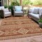 Homeroots 3' X 5' Orange And Ivory Southwestern Washable Indoor Outdoor Area Rug 593708 - alternate 5