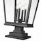 Z-Lite Raphael Sand Black 4 Light Outdoor Pier Mounted Fixture 5029PHXLS-LSQPM-BK - alternate 5