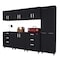 Homeroots 28" Black Wall mounted Accent Cabinet With Twelve Shelves And Six Drawers 546376 - alternate 6