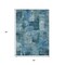 Homeroots 5' X 8' Blue And Ivory Abstract Washable Indoor Outdoor Area Rug 630766 - alternate 4
