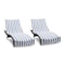 Hospeco Cabo Cabana Chaise Cover 30x85 Grey/Navy - Pack of 2, 2PK P-CC-CC-GY/NV - alternate 1