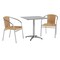 Flash Furniture Square Table Set, Aluminum, Plastic, Rattan, Stainless Steel, Grey TLH-ALUM-28SQ-020BGECHR2-GG - alternate 1